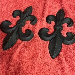 Black Fleur-de-Lis Wall Decor Set